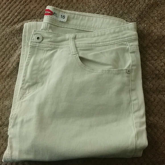 2 pairs - Bundle Jeans Sz 16 White & Beige - Picture 4 of 5